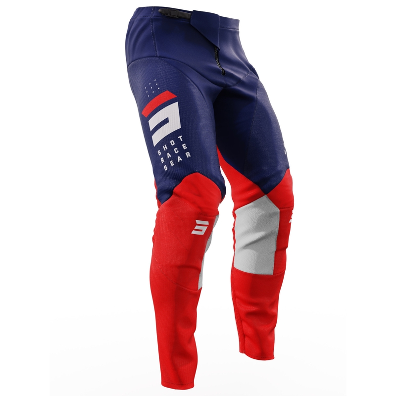 Pantaloni motocross Shot Contact Camo 2.0 roșu-albastru lichidare