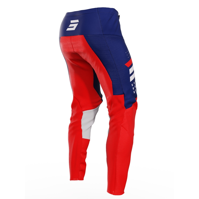 Pantaloni motocross Shot Contact Camo 2.0 roșu-albastru lichidare