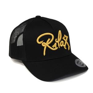 Șapcă cu ochiuri de plasă Rilax negru-auriu