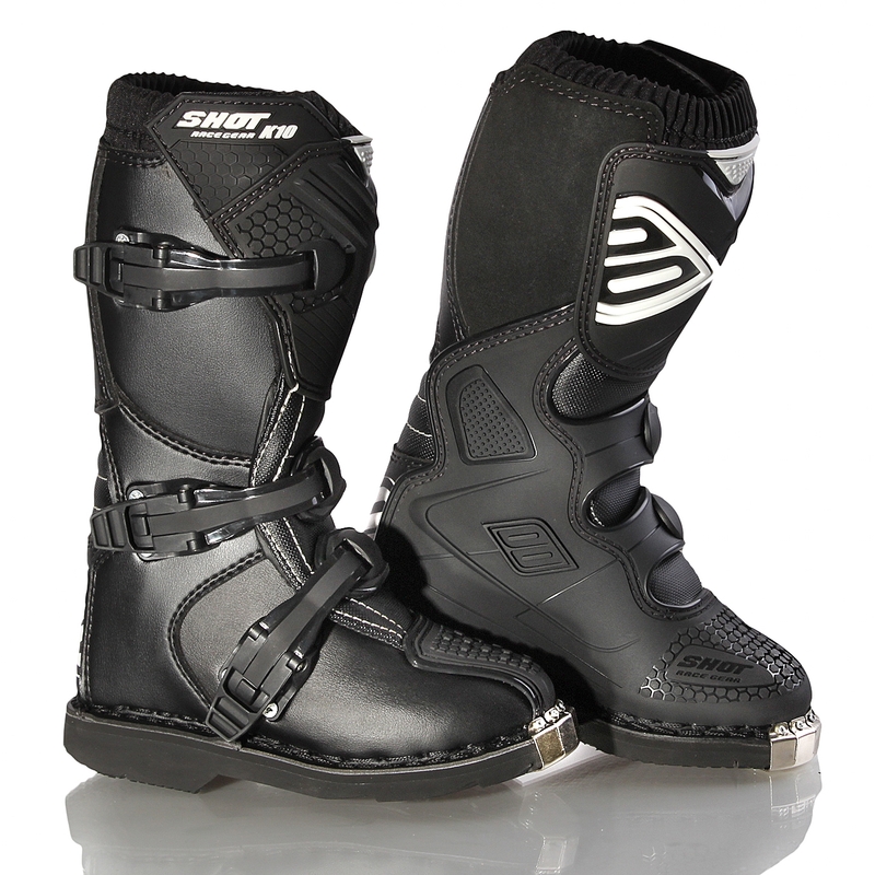 Cizme de motocicletă pentru copii Shot K10 negru - calitate II