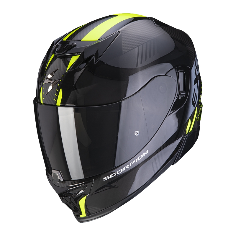 Cască integrală pentru motociclete Scorpion EXO-520 EVO Air Laten negru-galben-fluo