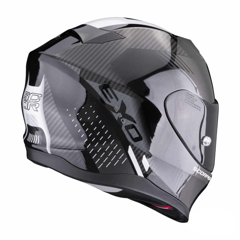 Cască integrală pentru motociclete Scorpion EXO-520 EVO Air Laten negru și alb