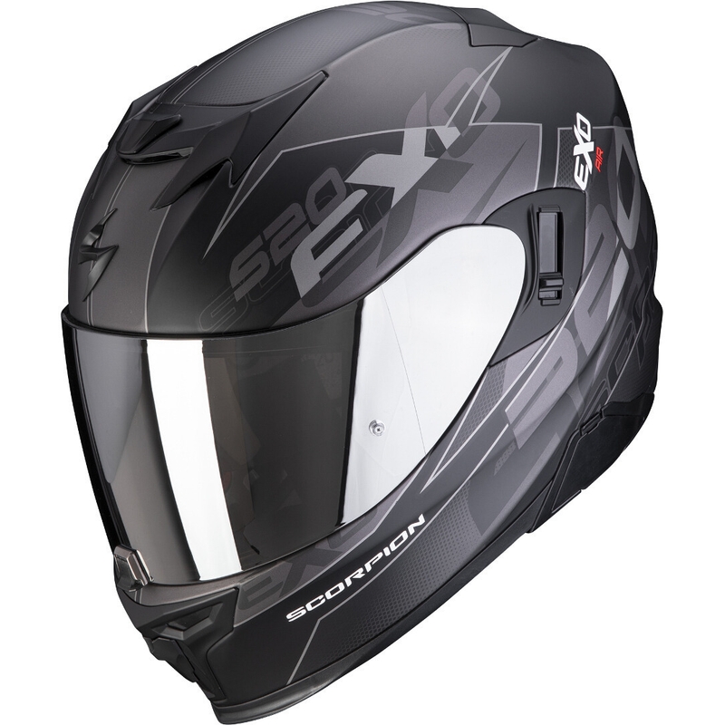 Cască de motocicletă integrală Scorpion EXO-520 EVO Air Cover negru-argintiu mat