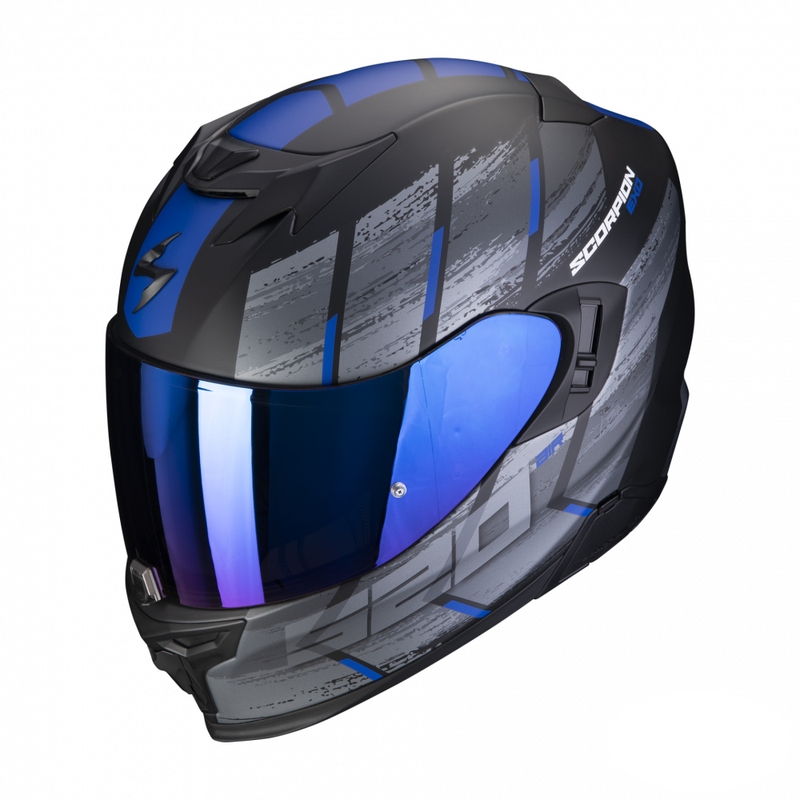 Cască integrală pentru motociclete Scorpion EXO-520 EVO Air Maha negru-albastru lichidare