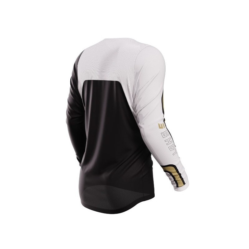 Tricou de motocros Shot Contact Heritage maro-alb-negru lichidare