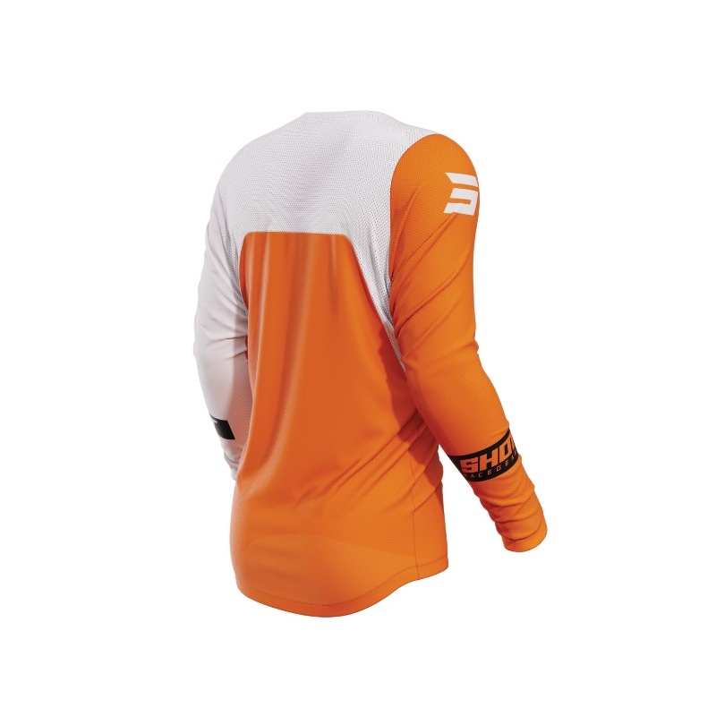Motocross tricou Shot Contact Scope alb-portocaliu lichidare