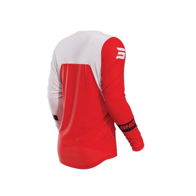 Motocross tricou Shot Contact Scope roșu și alb lichidare