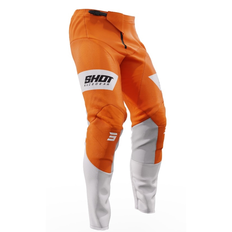 Pantaloni Motocross Shot Contact Scope alb-portocaliu lichidare