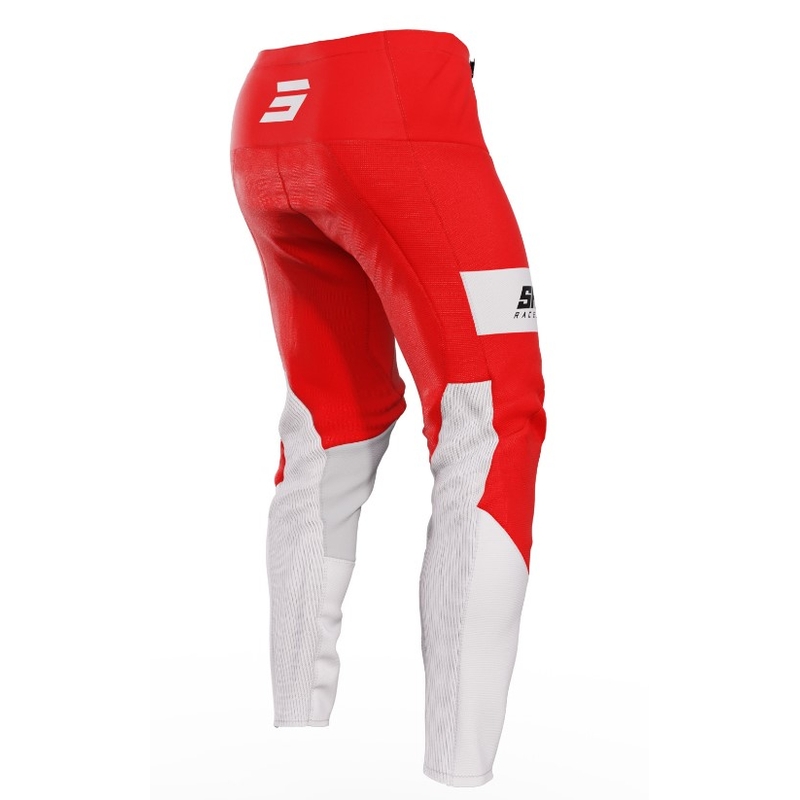 Pantaloni Motocross Shot Contact Scope alb-roșu lichidare