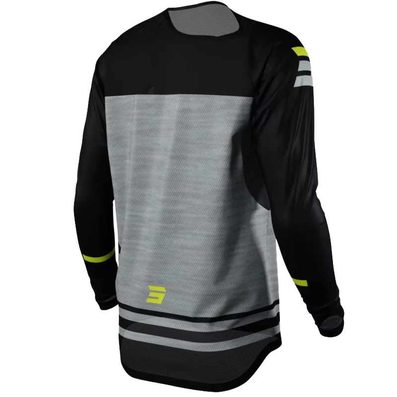 Motocross tricou Shot Loom gri-negru-galben lichidare