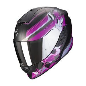 Cască integrală pentru motociclete Scorpion EXO-1400 EVO Air Gaia negru și roz mat