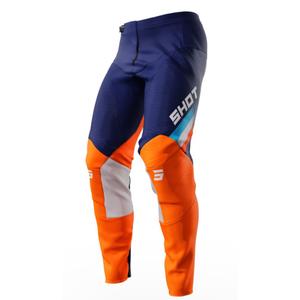 Pantaloni de motocross Shot Contact Tracer albastru-portocaliu lichidare
