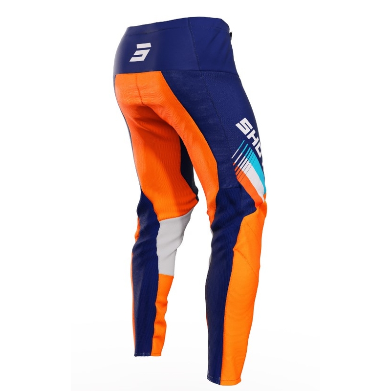 Pantaloni de motocross Shot Contact Tracer albastru-portocaliu lichidare
