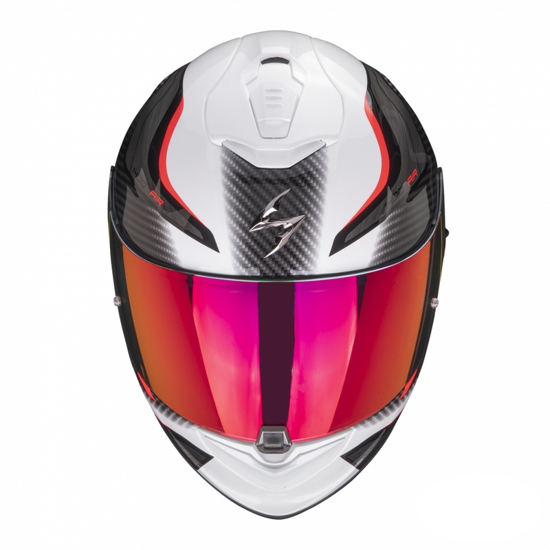 Cască integrală pentru motociclete Scorpion EXO-1400 EVO Air Attune alb-roșu