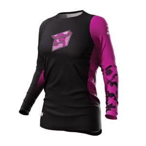 Tricou de motocross pentru femei Shot Contact Shelly 2.0 negru și roz