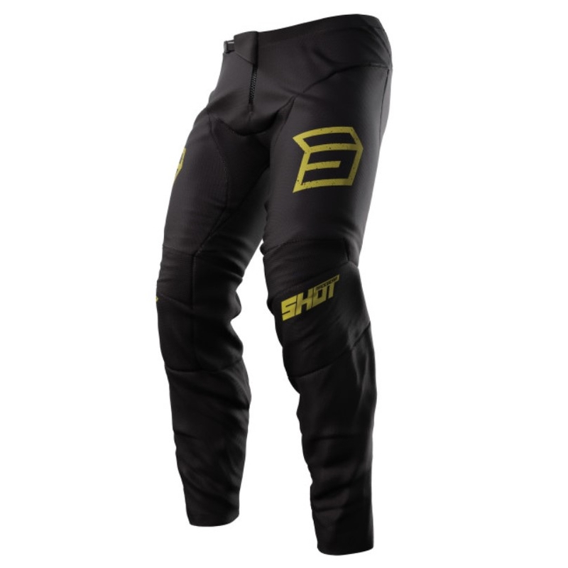 Pantaloni motocross Shot Devo Army negru-aur lichidare