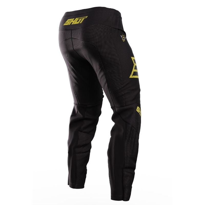 Pantaloni motocross Shot Devo Army negru-aur lichidare