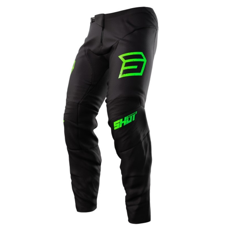 Pantaloni motocross Shot Devo Army negru-verde lichidare
