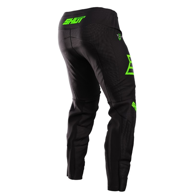 Pantaloni motocross Shot Devo Army negru-verde lichidare