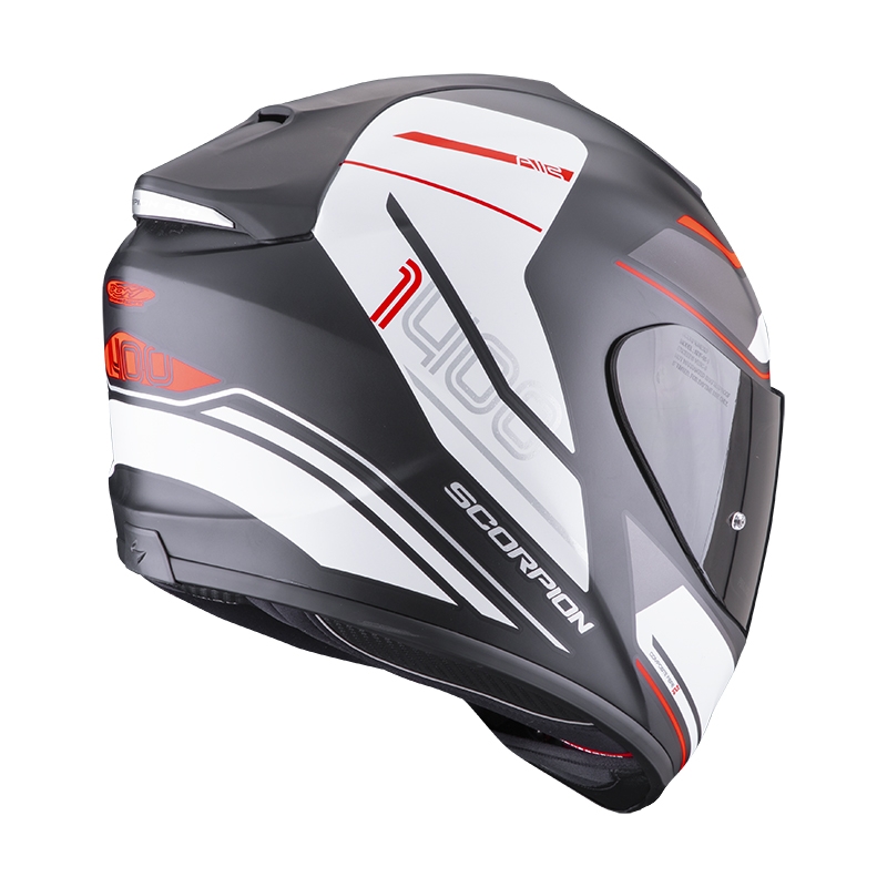 Cască de motocicletă integrală Scorpion EXO-1400 EVO Air Vittoria negru și alb mat