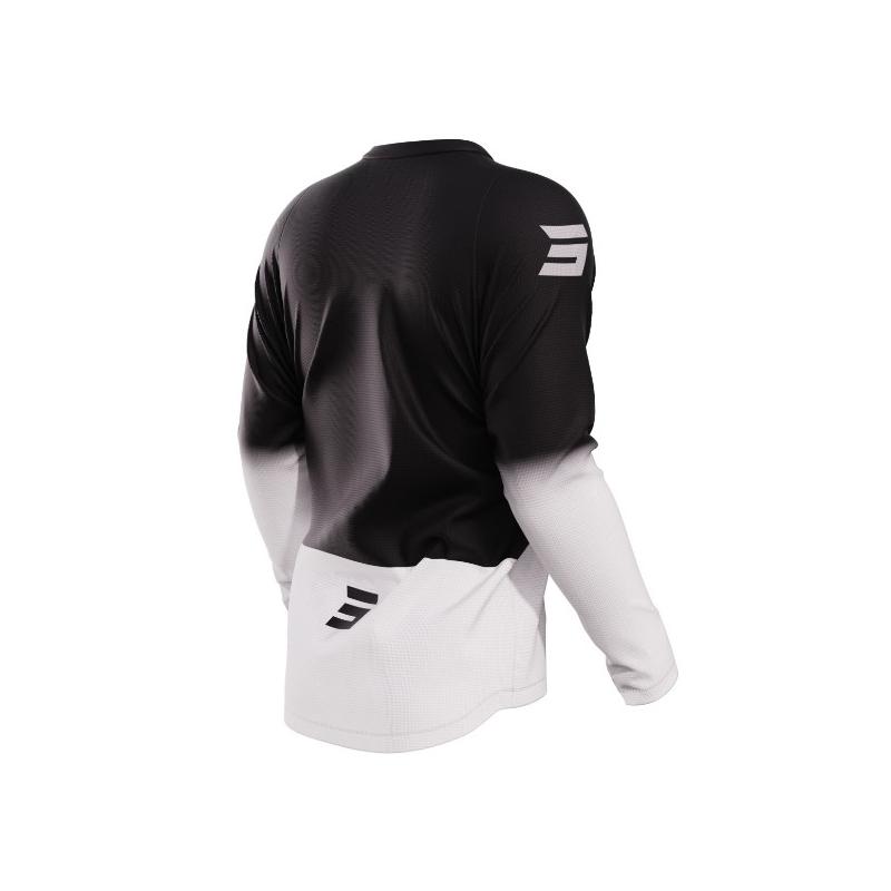 Tricou de motocros Shot Devo Reflex gri-alb-negru