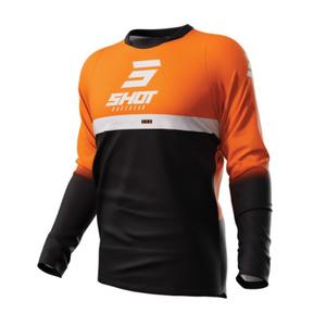 Tricoul de motocros Shot Devo Reflex negru-portocaliu