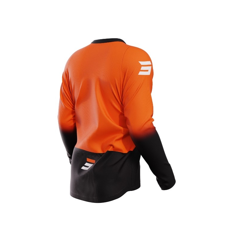 Tricoul de motocros Shot Devo Reflex negru-portocaliu lichidare