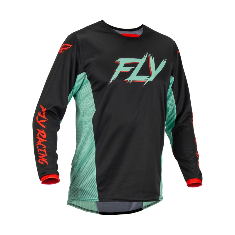 Tricou motocros Fly Racing Kinetic S.E. Rave negru-verde-roșu lichidare