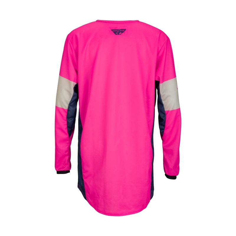 Tricou motocross pentru copii FLY Racing Kinetic Khaos albastru și roz lichidare