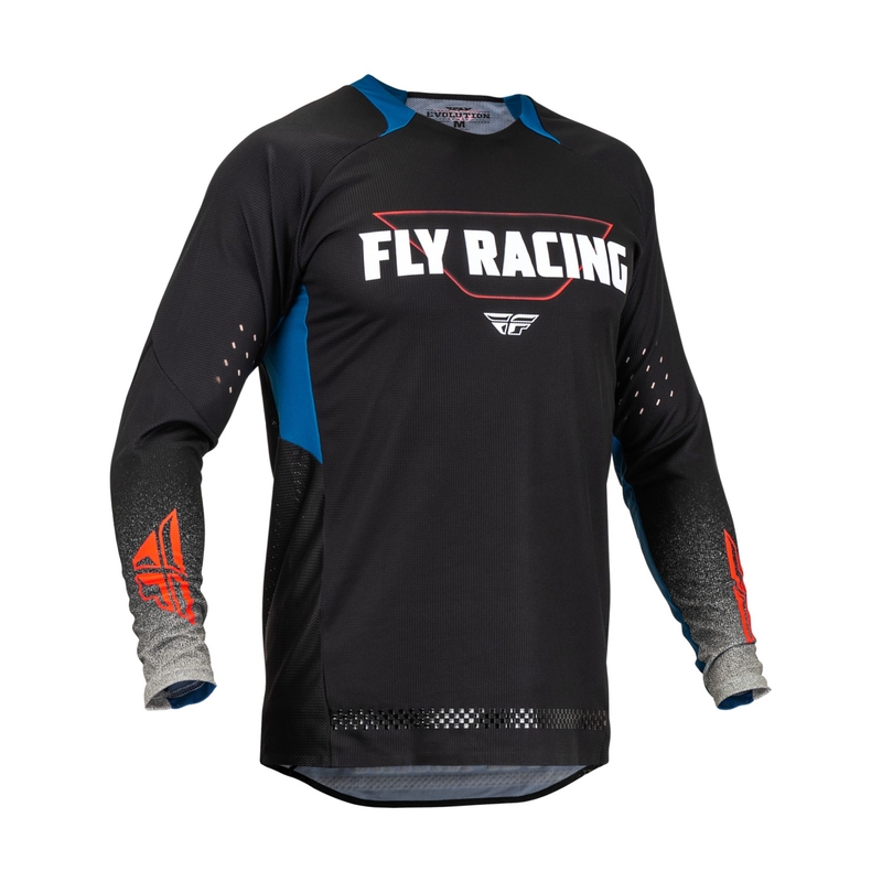 Tricou de motocros FLY Racing Evolution DST. albastru-gri-negru lichidare