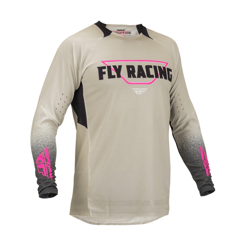 Tricou de motocros FLY Racing Evolution DST. negru-roșu-bej