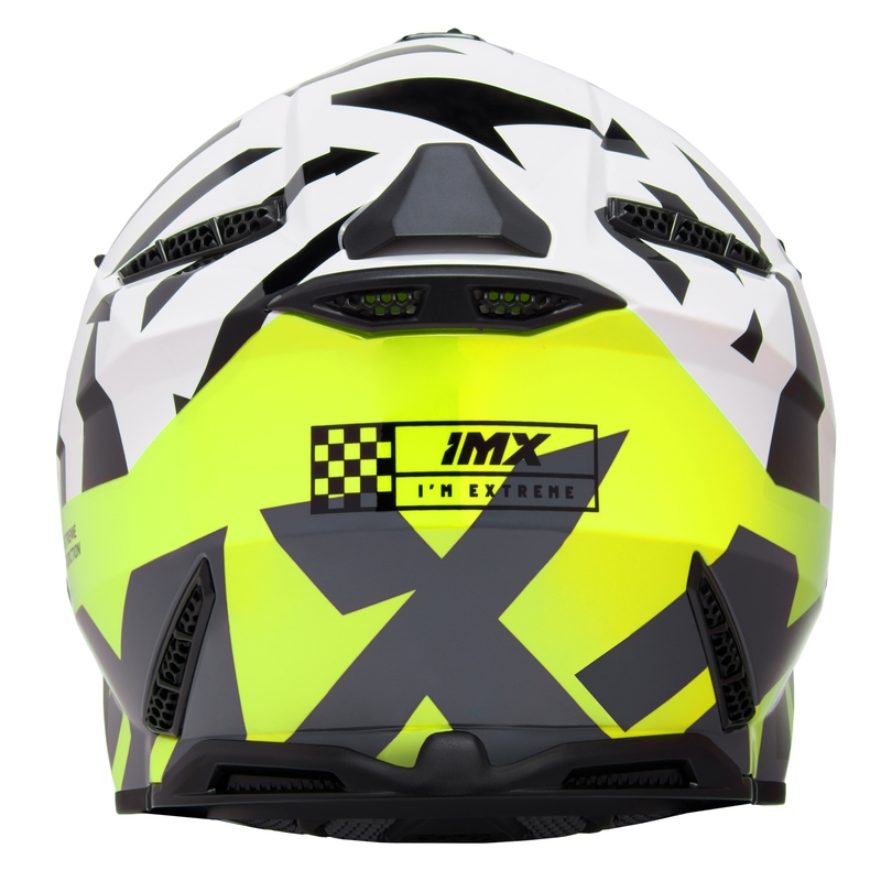 Cască de motocros iMX FMX-02 negru-alb-alb-fluo-galben