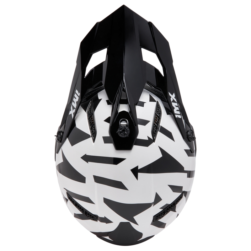 Cască de motocros iMX FMX-02 negru-alb-alb-fluo-galben