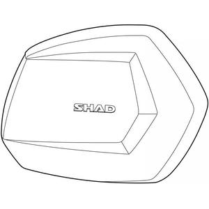 Aluminium lid SHAD D1B35TRR for SH35 dreapta