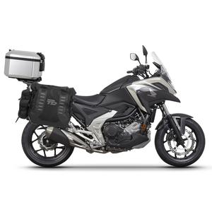 Complete set of SHAD TERRA TR40 adventure saddlebags and SHAD TERRA aluminium 55L topcase, including mounting kit SHAD HONDA NX 750 X 2021-