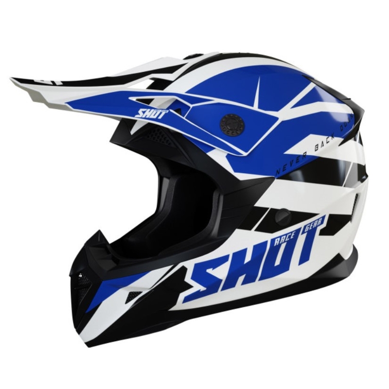 Cască de motocros pentru copii Shot Pulse Kid Revenge Black-Blue-White lichidare