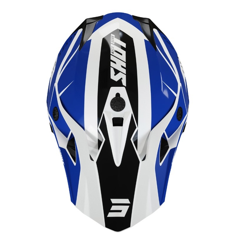 Cască de motocros pentru copii Shot Pulse Kid Revenge Black-Blue-White lichidare