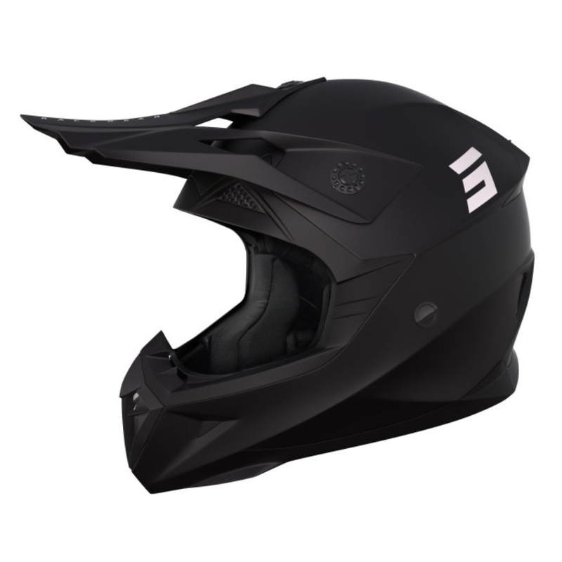 Cască de motocross pentru copii Shot Pulse Kid Solid Black Matte