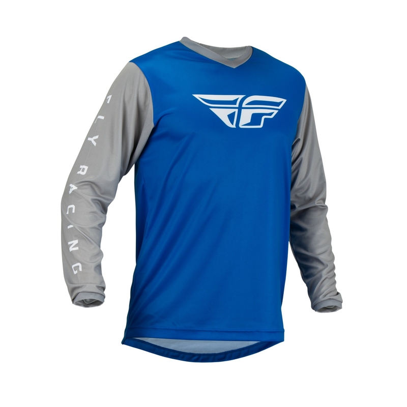 Tricou de motocros FLY Racing F-16 2023 albastru-gri lichidare