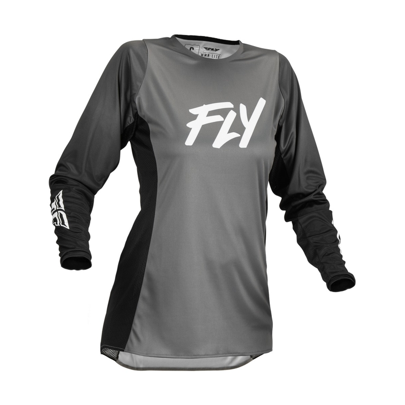 Tricou de motocros pentru femei FLY Racing Lite 2023 gri-negru lichidare