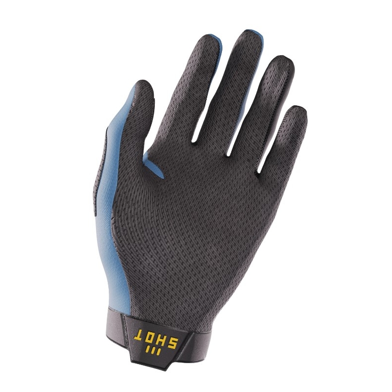 Mănuși de motocros Shot Lite negru-galben-albastru lichidare