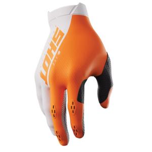 Mănuși de motocross Shot Lite alb-portocaliu lichidare