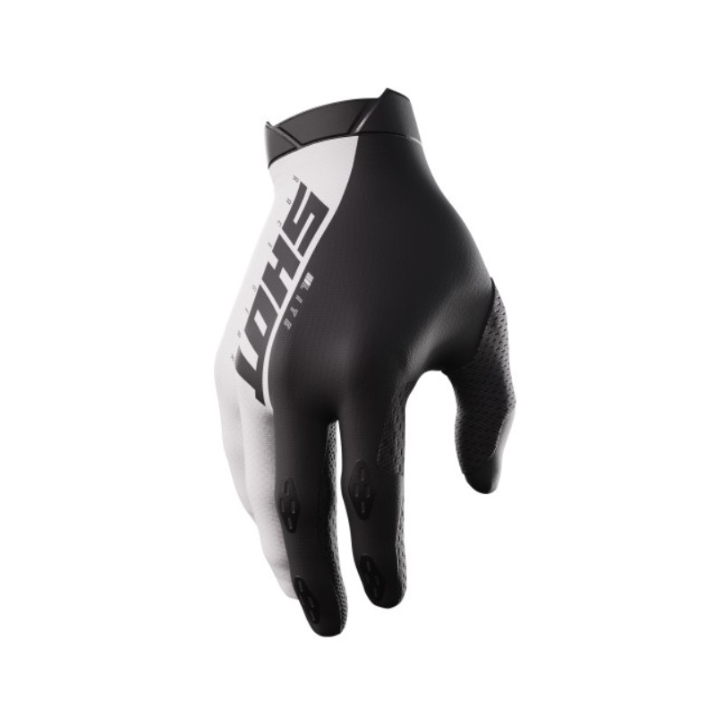 Mănuși de motocross Shot Lite negru și alb