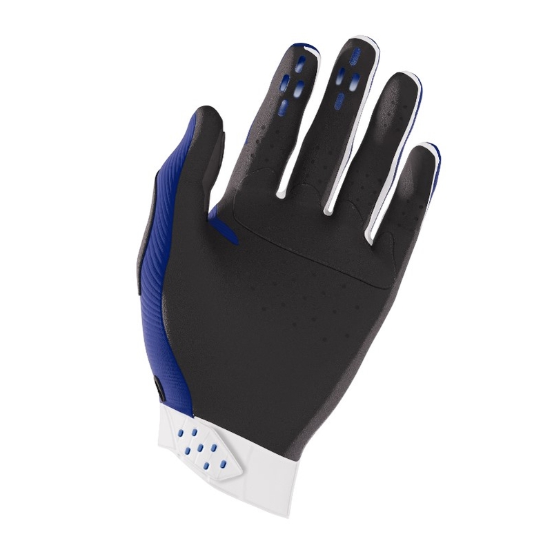 Mănuși de motocross Shot Race alb-albastru