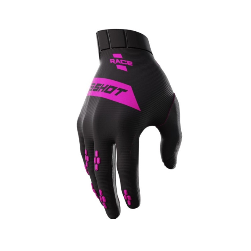 Mănuși de motocross Shot Race negru și roz lichidare