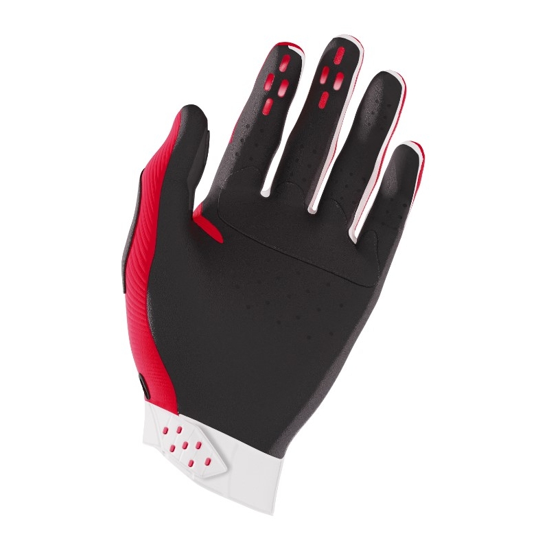 Mănuși de motocros Shot Race alb-roșu