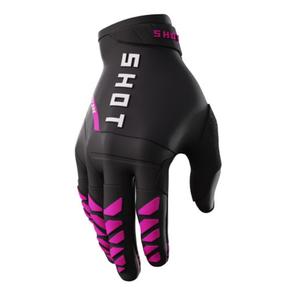 Mănuși motocross pentru femei Shot Core negru și roz lichidare