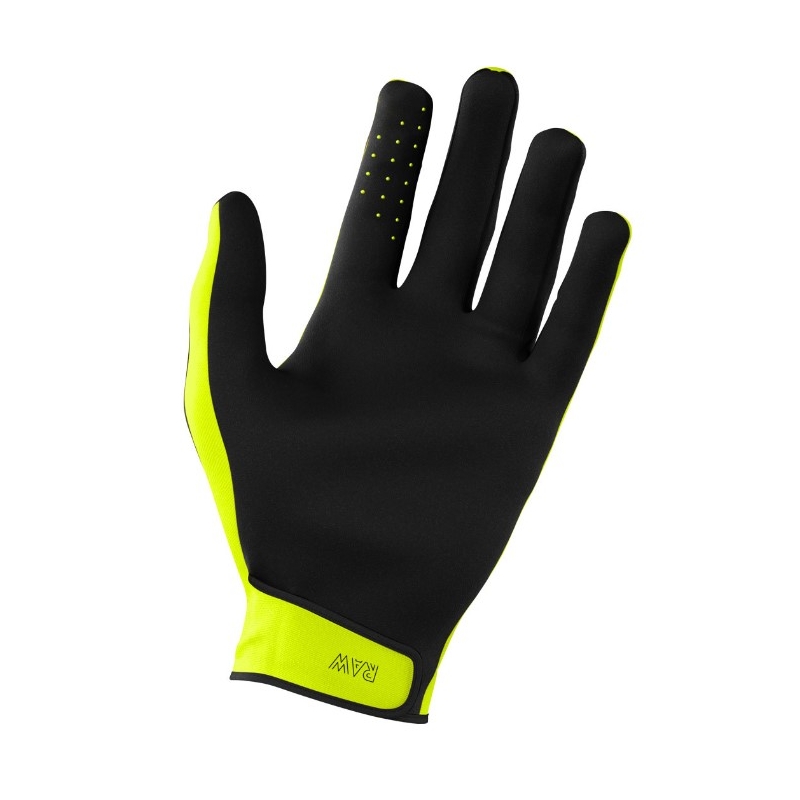 Mănuși de motocros Shot Raw negru-fluo galben lichidare