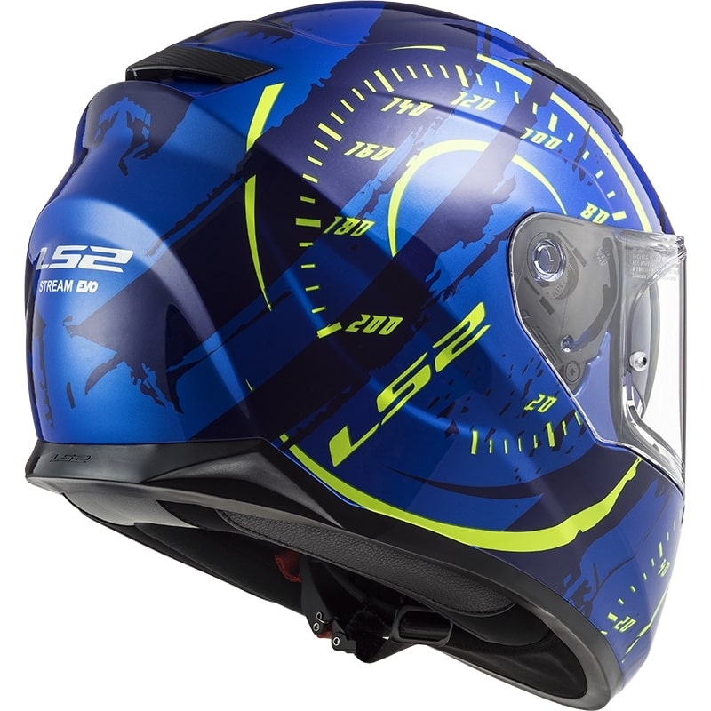 Cască de motociclist LS2 FF320 Stream EVO Tacho albastru-fluo-galben integrală LS2 FF320 Stream EVO Tacho