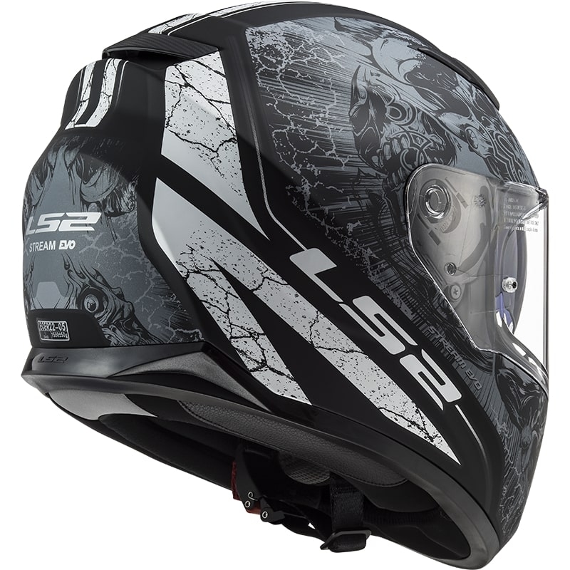 Cască de motocicletă LS2 FF320 Stream EVO Throne negru-titaniu integrală LS2 FF320 Stream EVO Throne